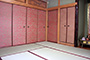 床の間と書院のある和室、からかみ襖「紅葉」大阪府池田市